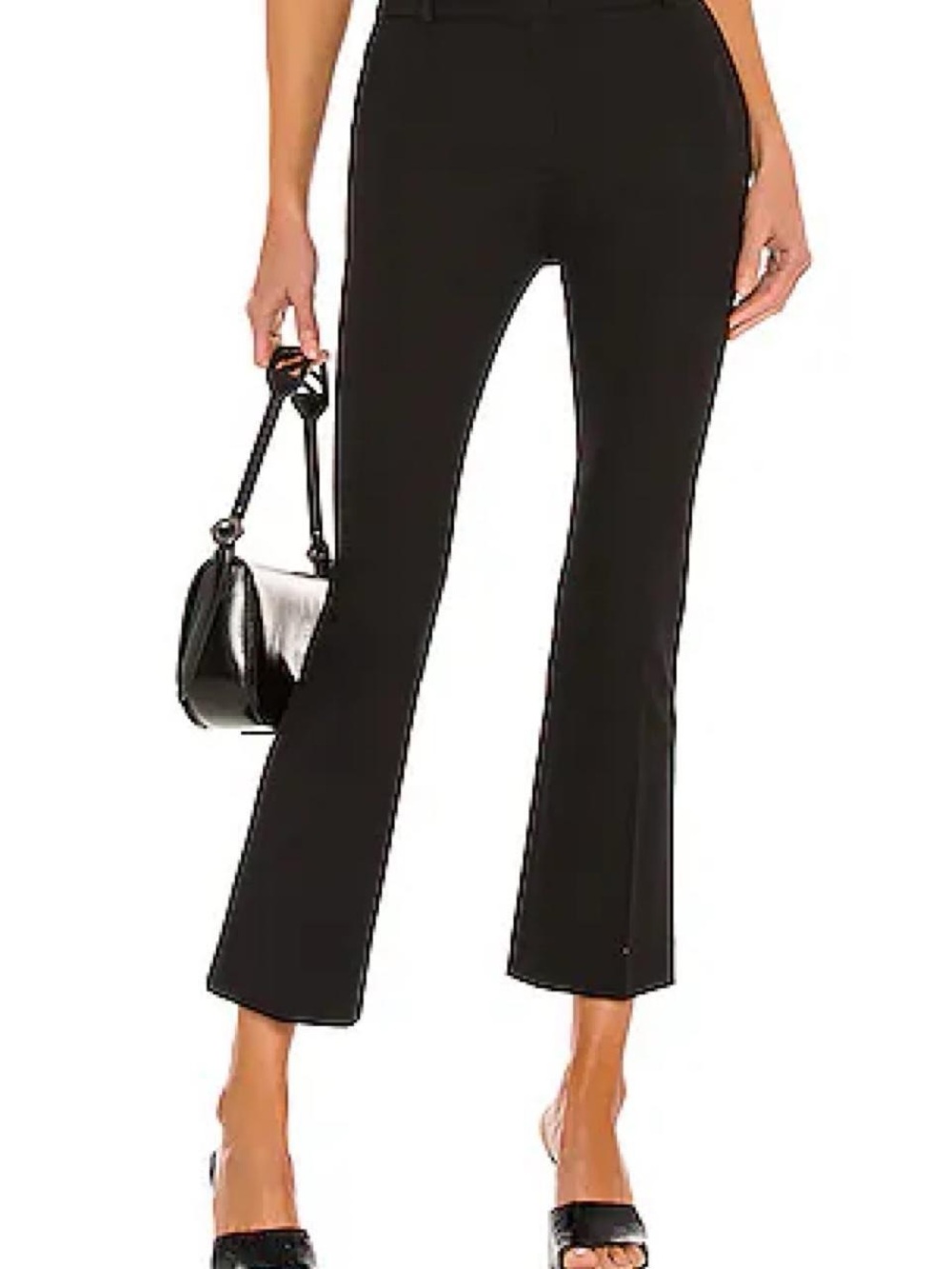 FRAME Le Crop Mini Boot Trouser in Noir